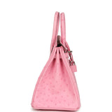 Hermes Birkin 25 Bubblegum Ostrich Palladium Hardware