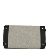 Hermes Birkin 30 Ecru-Black Toile H Canvas and Black Swift Palladium Hardware