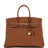 Hermes Birkin 35 Gold Togo Gold Hardware - Thumbnail View 1