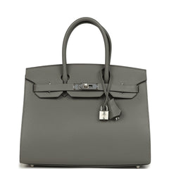 Hermes Birkin Sellier 30 Gris Meyer Madame Palladium Hardware