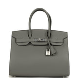 Hermes Birkin Sellier 30 Gris Meyer Madame Palladium Hardware