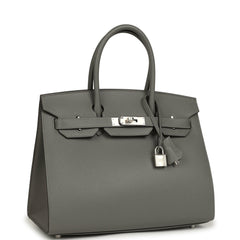 Hermes Birkin Sellier 30 Gris Meyer Madame Palladium Hardware