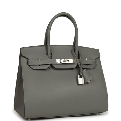 Hermes Birkin Sellier 30 Gris Meyer Madame Palladium Hardware