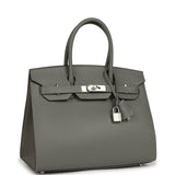 Hermes Birkin Sellier 30 Gris Meyer Madame Palladium Hardware