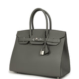 Hermes Birkin Sellier 30 Gris Meyer Madame Palladium Hardware