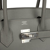 Hermes Birkin Sellier 30 Gris Meyer Madame Palladium Hardware