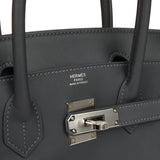 Hermes Colormatic Birkin 30 Ardoise Swift Palladium Hardware