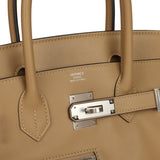 Hermes Colormatic Birkin 30 Poussiere Swift Palladium Hardware - Thumbnail View 7