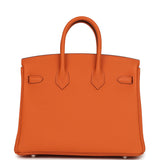 Hermes Birkin 25 Orange Togo Palladium Hardware
