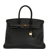 Pre-owned Hermes Birkin 35 Black Togo Gold Hardware - Thumbnail View 1
