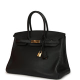 Pre-owned Hermes Birkin 35 Black Togo Gold Hardware - Thumbnail View 5