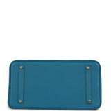 Pre-owned Hermes Birkin 35 Bleu de Galice Togo Palladium Hardware