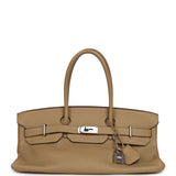 Vintage Hermes Shoulder Birkin 42 JPG Poussiere Clemence Palladium Hardware