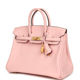 Hermes Special Order (HSS) Birkin 25 Rose Sakura Verso Swift Brushed Gold Hardware - Thumbnail View 5