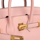 Hermes Special Order (HSS) Birkin 25 Rose Sakura Verso Swift Brushed Gold Hardware - Thumbnail View 7