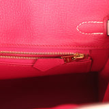 Hermes Special Order (HSS) Birkin 25 Rose Sakura Verso Swift Brushed Gold Hardware - Thumbnail View 9