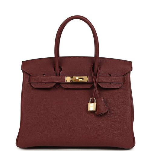 Hermes Birkin 30 Rouge H Togo Gold Hardware