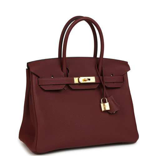 Hermes Birkin 30 Rouge H Togo Gold Hardware
