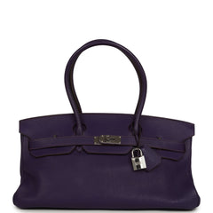 Vintage Hermes Shoulder Birkin 42 JPG Iris Togo Palladium Hardware