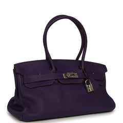 Vintage Hermes Shoulder Birkin 42 JPG Iris Togo Palladium Hardware