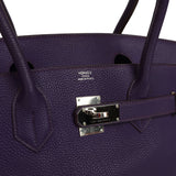 Vintage Hermes Shoulder Birkin 42 JPG Iris Togo Palladium Hardware - Thumbnail View 7