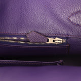 Vintage Hermes Shoulder Birkin 42 JPG Iris Togo Palladium Hardware - Thumbnail View 9