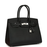 Pre-owned Hermes Birkin Sellier 30 Black Epsom Palladium Hardware - Thumbnail View 2
