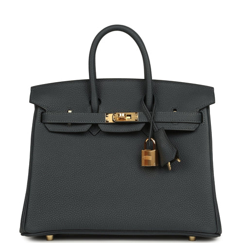 Hermes Birkin 25 Gris Misty Togo Gold Hardware