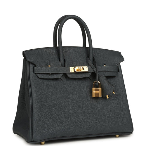 Hermes Birkin 25 Gris Misty Togo Gold Hardware