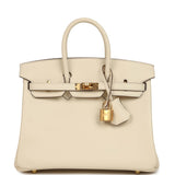 Hermes Birkin 25 Nata Swift Gold Hardware - Thumbnail View 1