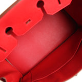 Pre-owned Hermes Birkin 35 Rouge Casaque Epsom Palladium Hardware - Thumbnail View 8