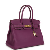 Pre-owned Hermes Birkin 30 Anemone Togo Gold Hardware - Thumbnail View 2