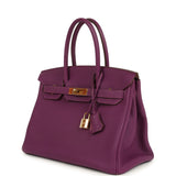 Pre-owned Hermes Birkin 30 Anemone Togo Gold Hardware - Thumbnail View 5