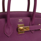 Pre-owned Hermes Birkin 30 Anemone Togo Gold Hardware - Thumbnail View 7