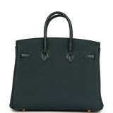 Hermes Birkin 25 Vert Cypress Togo and Matte Alligator Touch Gold Hardware