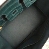 Hermes Birkin 25 Vert Cypress Togo and Matte Alligator Touch Gold Hardware