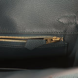 Hermes Birkin 25 Vert Cypress Togo and Matte Alligator Touch Gold Hardware