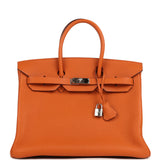Vintage Hermes Birkin 35 Potiron Togo Palladium Hardware - Thumbnail View 1