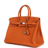 Vintage Hermes Birkin 35 Potiron Togo Palladium Hardware - Thumbnail View 5