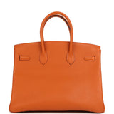 Vintage Hermes Birkin 35 Potiron Togo Palladium Hardware - Thumbnail View 4