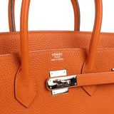 Vintage Hermes Birkin 35 Potiron Togo Palladium Hardware - Thumbnail View 7