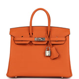 Hermes Birkin 25 Orange Togo Palladium Hardware - Thumbnail View 1