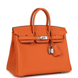 Hermes Birkin 25 Orange Togo Palladium Hardware - Thumbnail View 2