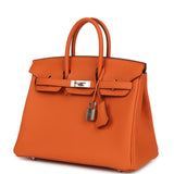 Hermes Birkin 25 Orange Togo Palladium Hardware - Thumbnail View 3