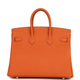 Hermes Birkin 25 Orange Togo Palladium Hardware - Thumbnail View 5