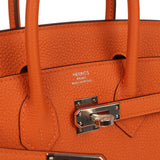 Hermes Birkin 25 Orange Togo Palladium Hardware - Thumbnail View 7