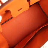 Hermes Birkin 25 Orange Togo Palladium Hardware - Thumbnail View 8