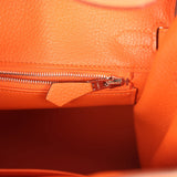 Hermes Birkin 25 Orange Togo Palladium Hardware - Thumbnail View 9