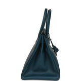 Pre-owned Hermes Birkin 35 Colvert Epsom Palladium Hardware - Thumbnail View 3