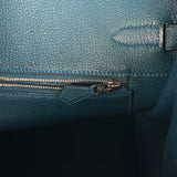 Pre-owned Hermes Birkin 35 Colvert Epsom Palladium Hardware - Thumbnail View 9